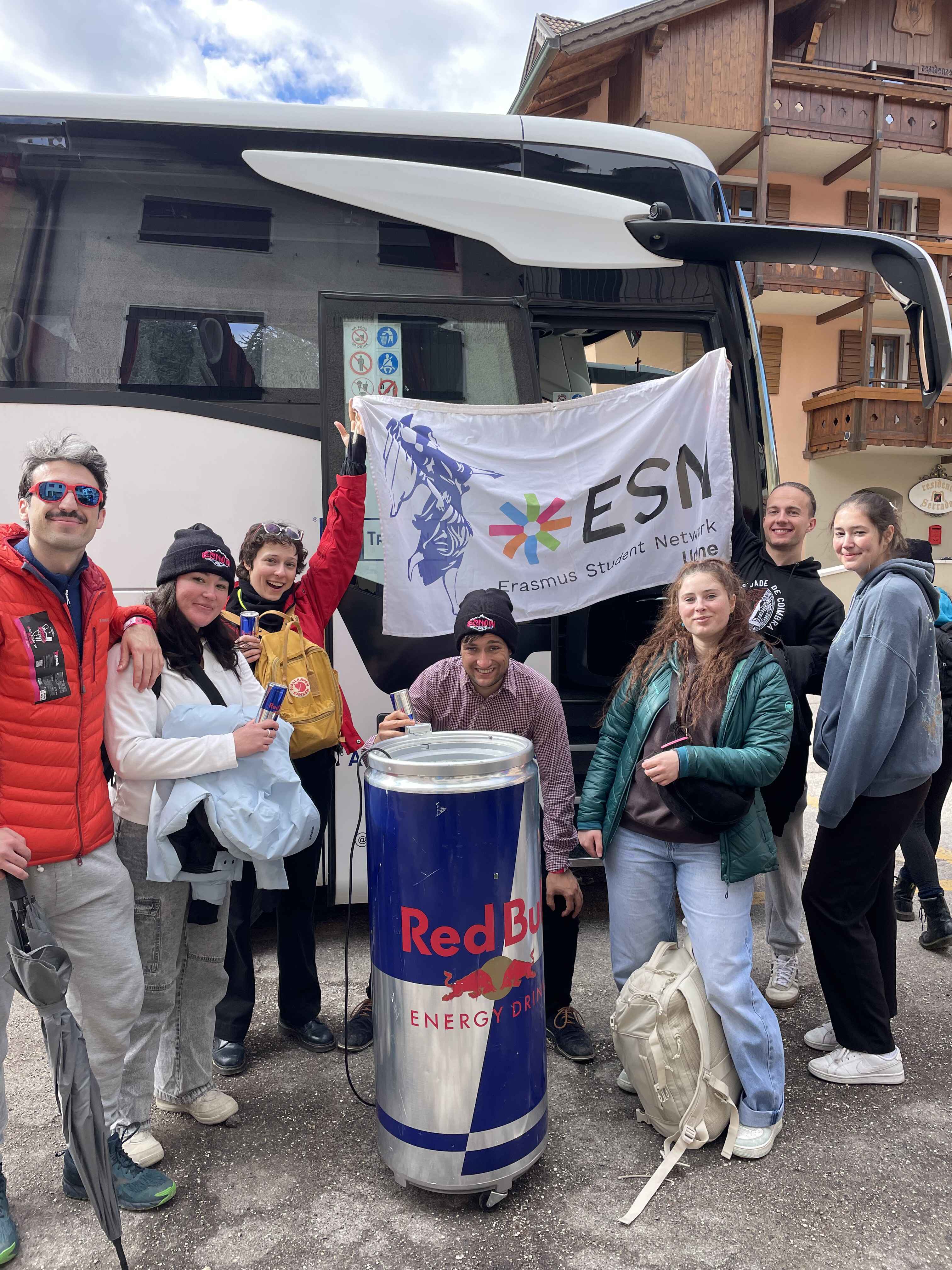 group picture with redbull