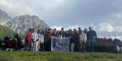 group picture in the mountains