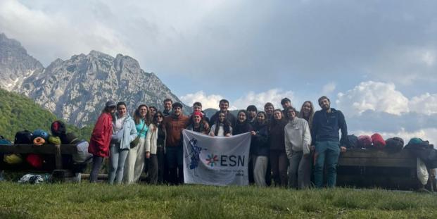 group picture in the mountains